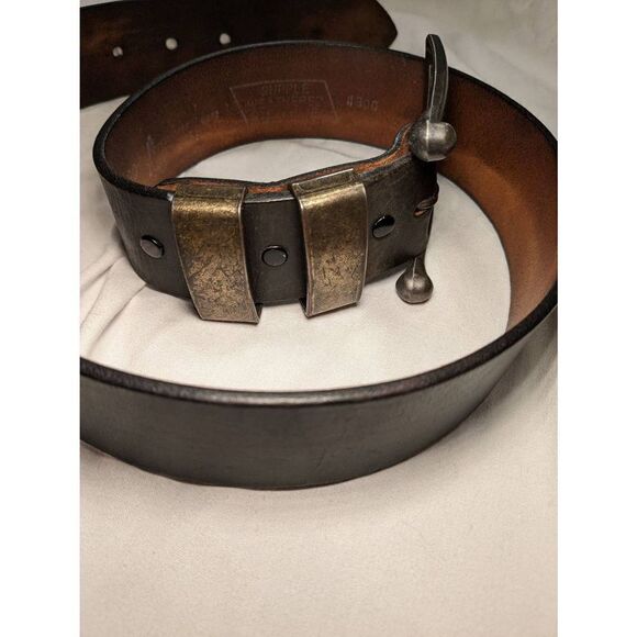 Vintage pennies towncraft soft supple steer hide belt size 30. Equestrian wide b - Picture 6 of 16